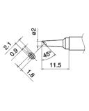 Паяльне жало (накінечник) HAKKO T15-BCM2 (T12-BCM2)