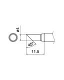 Паяльне жало (накінечник) HAKKO T15-CF4 (T12-CF4)