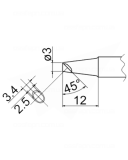Buy Soldering Tip HAKKO T20-BCM3 Купить Паяльное жало (наконечник) HAKKO T20-BCM3