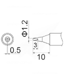 Buy Soldering Tip HAKKO T22-D12 Купить Паяльное жало (наконечник) HAKKO T22-D12