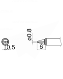 Buy Soldering Tp HAKKO HAKKO T31-02WD08 Купить Паяльное жало (наконечник) HAKKO T31-02WD08