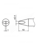 Buy Soldering Tip HAKKO T33-SSD24 Купить Паяльное жало (наконечник) HAKKO T33-SSD24