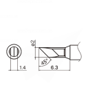 Buy Soldering Tip HAKKO T35-03KU Купить Паяльное жало (наконечник) HAKKO T35-03KU