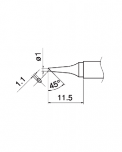 Паяльне жало (накінечник) HAKKO T15-BC1 (T12-BC1)