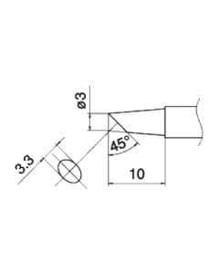 Паяльне жало (накінечник) HAKKO T15-BC3 (T12-BC3)
