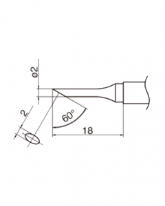 Паяльне жало (накінечник) HAKKO T15-CF2 (T12-CF2)