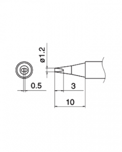 Паяльне жало (накінечник) HAKKO T15-D12 (T12-D12)