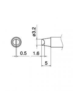 Паяльне жало (накінечник) HAKKO T15-D32 (T12-D32)