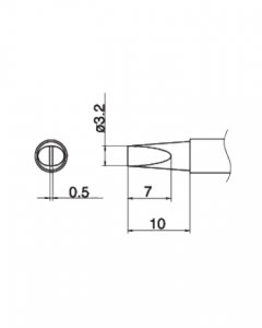 Паяльне жало (накінечник) HAKKO T15-DL32 (T12-DL32)