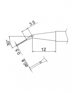 Паяльне жало (накінечник) HAKKO T15-JD08 (T12-JD08)
