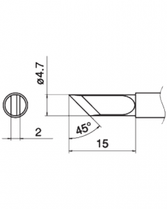 Паяльне жало (накінечник) HAKKO T15-K (T12-K)