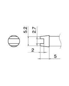 Паяльне жало (накінечник) HAKKO T15-R27 (T12-R27)