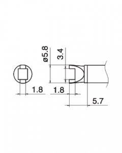 Паяльне жало (накінечник) HAKKO T15-R34 (T12-R34)