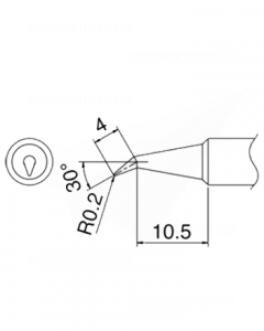 Buy Soldering Tip HAKKO T18-BR02 Купить Паяльное жало (наконечник) HAKKO T18-BR02