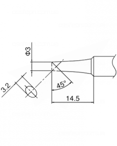 Buy Soldering Tip HAKKO T18-C3 Купить Паяльное жало (наконечник) HAKKO T18-C3