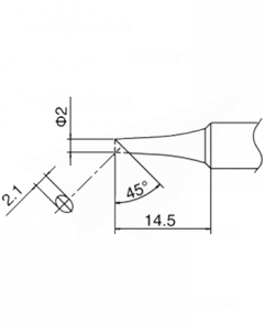 Buy Soldering Tip HAKKO T18-CF2 Купить Паяльное жало (наконечник) HAKKO T18-CF2