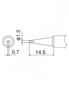 Buy Soldering Tip HAKKO T18-D12 Купить Паяльное жало (наконечник) HAKKO T18-D12