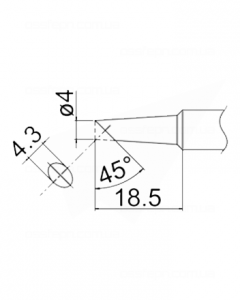 Buy Soldering Tip HAKKO T19-C4 Купить Паяльное жало (наконечник) HAKKO T19-C4