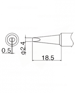 Buy Soldering Tip HAKKO T19-D24 Купить Паяльное жало (наконечник) HAKKO T19-D24