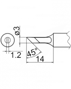 Buy Soldering Tip HAKKO T20-KU Купить Паяльное жало (наконечник) HAKKO T20-KU