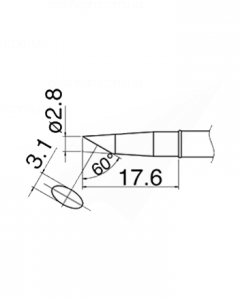 Buy Soldering Tip HAKKO T31-01BC28 Купить Паяльное жало (наконечник) HAKKO T31-01BC28