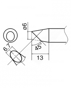 Buy Soldering Tip HAKKO T33-BC6 Купить Паяльное жало (наконечник) HAKKO T33-BC6